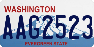 WA license plate AAG2523