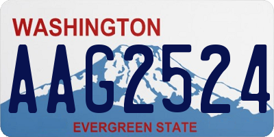 WA license plate AAG2524