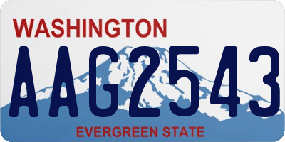 WA license plate AAG2543