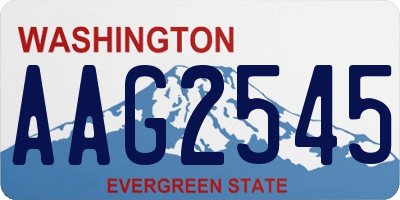 WA license plate AAG2545