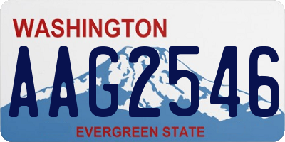 WA license plate AAG2546