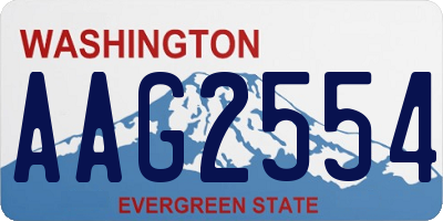 WA license plate AAG2554