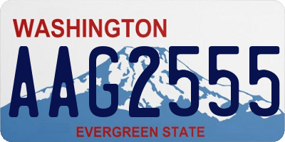 WA license plate AAG2555