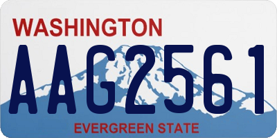 WA license plate AAG2561