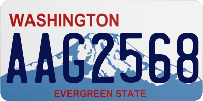 WA license plate AAG2568