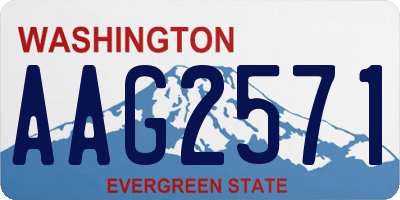 WA license plate AAG2571