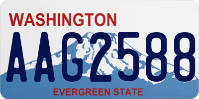 WA license plate AAG2588