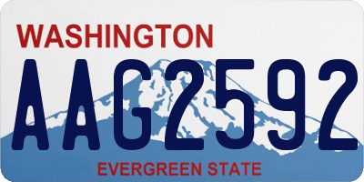 WA license plate AAG2592