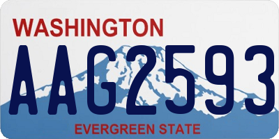 WA license plate AAG2593