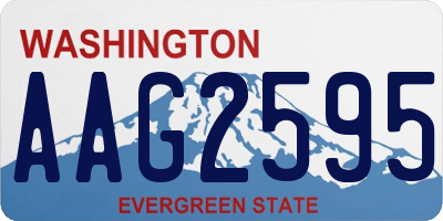 WA license plate AAG2595