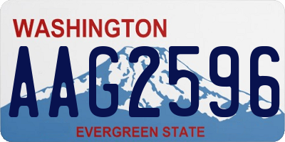 WA license plate AAG2596