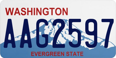 WA license plate AAG2597