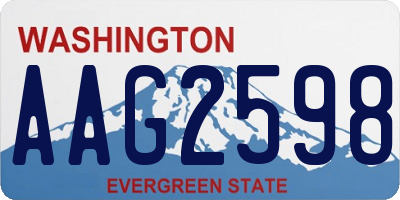 WA license plate AAG2598