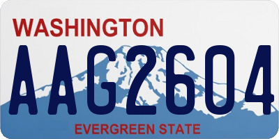 WA license plate AAG2604