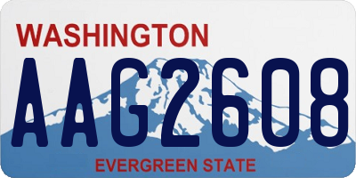 WA license plate AAG2608