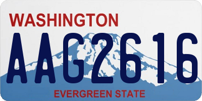 WA license plate AAG2616