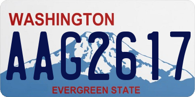 WA license plate AAG2617