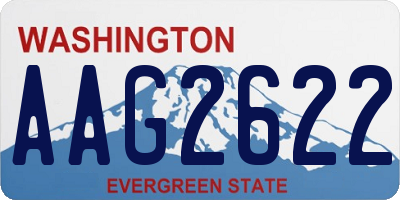 WA license plate AAG2622