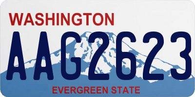 WA license plate AAG2623