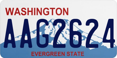 WA license plate AAG2624