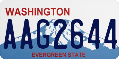 WA license plate AAG2644