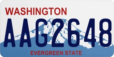 WA license plate AAG2648