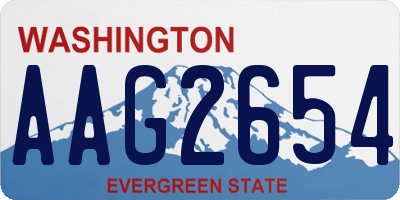 WA license plate AAG2654