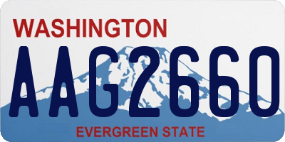 WA license plate AAG2660
