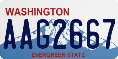 WA license plate AAG2667