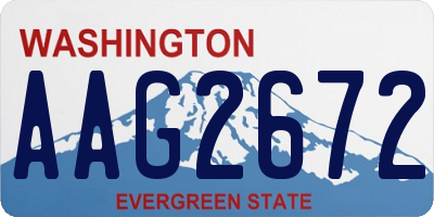 WA license plate AAG2672