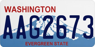 WA license plate AAG2673