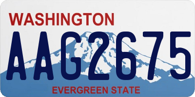 WA license plate AAG2675
