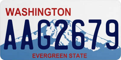 WA license plate AAG2679