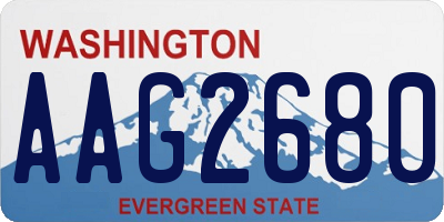 WA license plate AAG2680