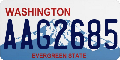 WA license plate AAG2685