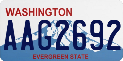WA license plate AAG2692