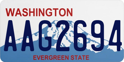WA license plate AAG2694