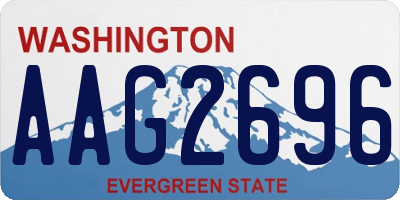 WA license plate AAG2696