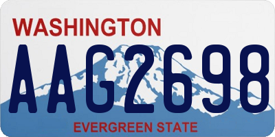 WA license plate AAG2698