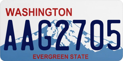WA license plate AAG2705