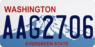 WA license plate AAG2706