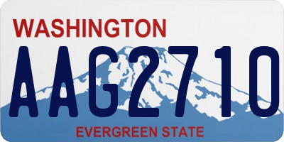 WA license plate AAG2710