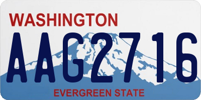 WA license plate AAG2716
