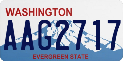 WA license plate AAG2717