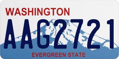 WA license plate AAG2721