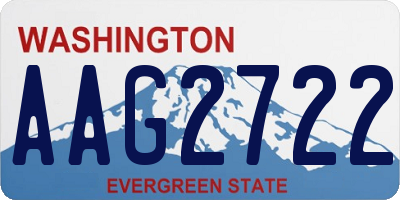 WA license plate AAG2722