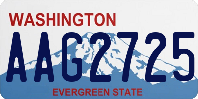 WA license plate AAG2725