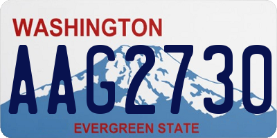 WA license plate AAG2730