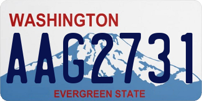 WA license plate AAG2731
