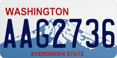 WA license plate AAG2736